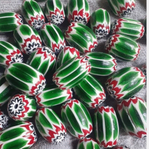 Chevron Glass Beads (KZG-1065)