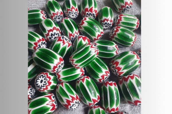 Chevron Glass Beads (KZG-1065)
